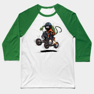 Cartoon monstertruck rat rod Baseball T-Shirt